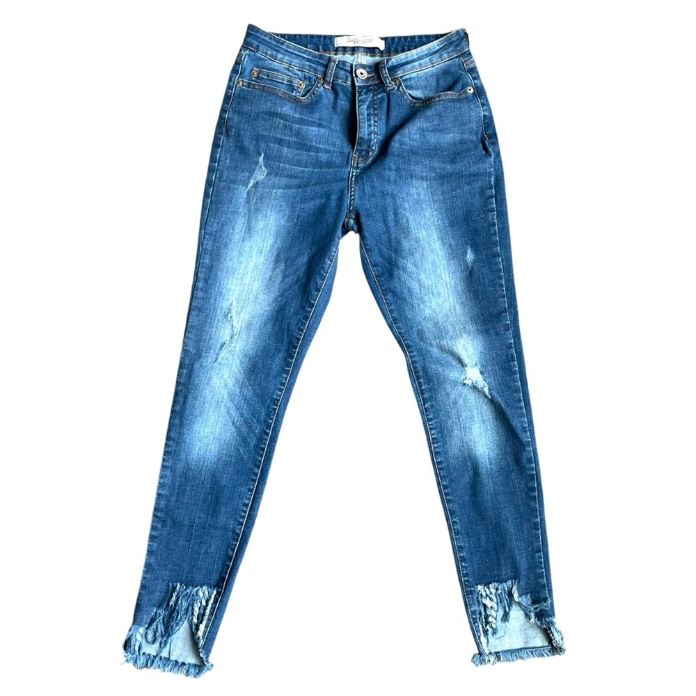 Muselooks Women's Blue Distressed stretch Jeans size 11
